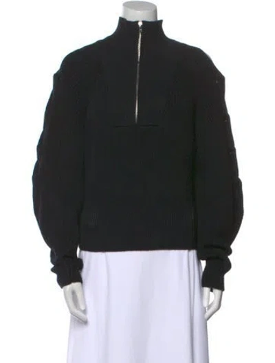 Pre-owned Iro Mock Neck Sweater In Black