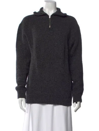 Pre-owned Iro Mock Neck Sweater In Blue