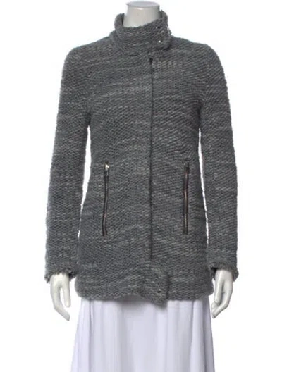 Pre-owned Iro Mock Neck Sweater In Grey