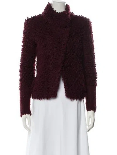 Pre-owned Iro Mock Neck Sweater In Red