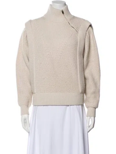 Pre-owned Iro Mock Neck Sweater In White