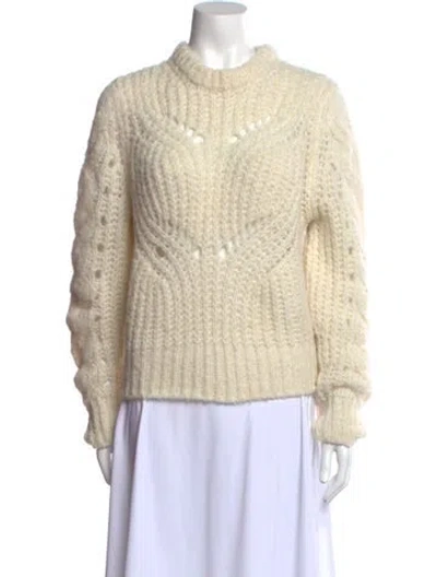 Pre-owned Iro Mock Neck Sweater In White