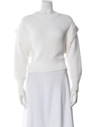 Pre-owned Iro Mock Neck Sweater In White