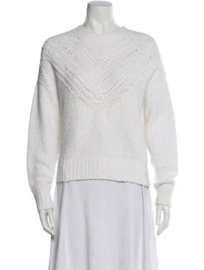 Pre-owned Iro Mock Neck Sweater In White
