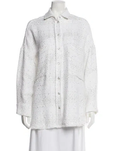 Pre-owned Iro Mock Neck Sweater In White