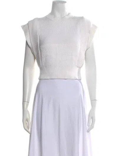 Pre-owned Iro Mock Neck Sweater In White