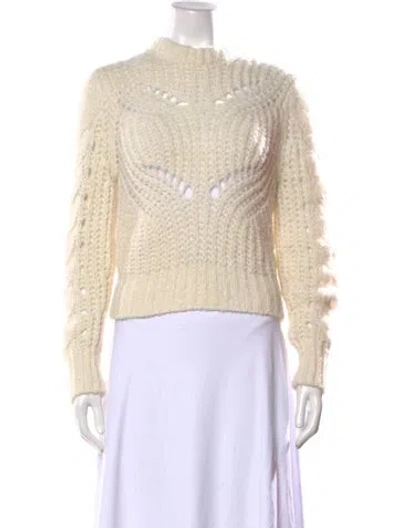 Pre-owned Iro Mock Neck Sweater In White