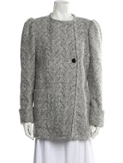 Pre-owned Iro Mohair Coat In Gray