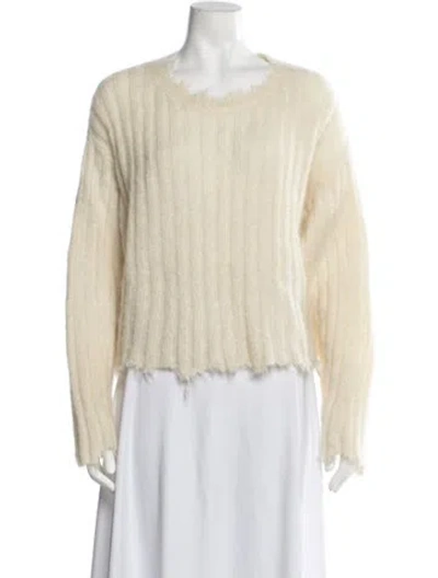 Pre-owned Iro Mohair Crew Neck Sweater In Neutrals