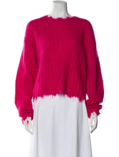 Pre-owned Iro Mohair Crew Neck Sweater In Pink