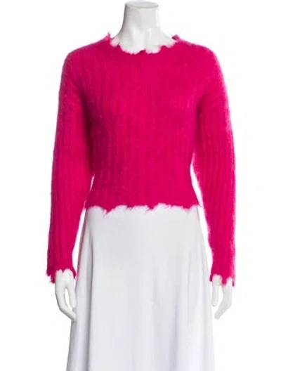 Pre-owned Iro Mohair Crew Neck Sweater In Pink