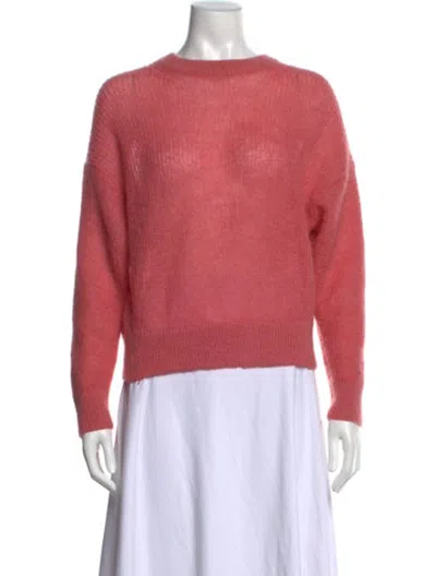Pre-owned Iro Mohair Crew Neck Sweater In Pink
