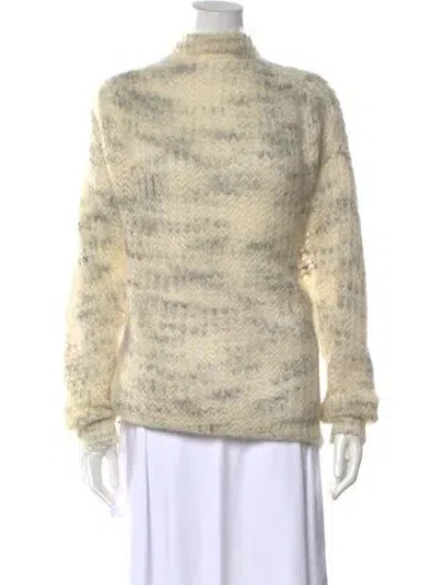 Pre-owned Iro Mohair Patterned Sweater In Neutrals