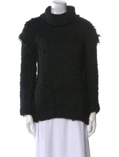 Pre-owned Iro Mohair Turtleneck Sweater In Black