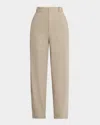 Iro Morine Sequined Trousers In Brown Kaki