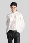 Iro Nahae Draped Overlap Blouse In White