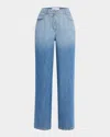 Iro Naiya Embellished Wide-leg Jeans In Blue Denim