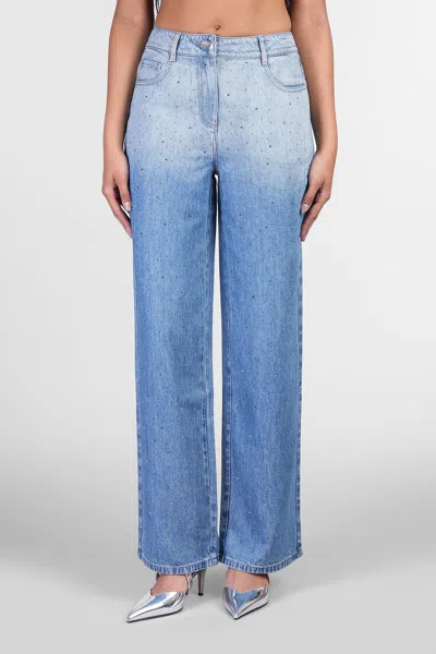 Iro Naiya Jeans In Blue Wool And Polyester