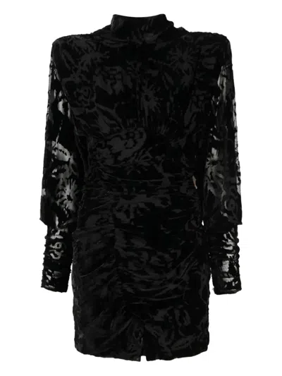 Iro Narivo Floral-jacquard Dress In Black