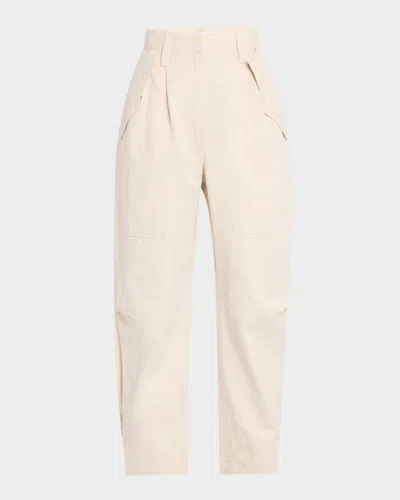 Iro Natsa Cropped Cargo Pants In Mastic