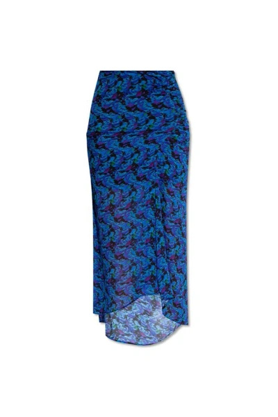 Iro Neptune Floral Motif Midi Skirt In Multi
