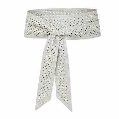 Iro Nera Cuts Cloud Wrap Belt In Cloud Grey In Gray