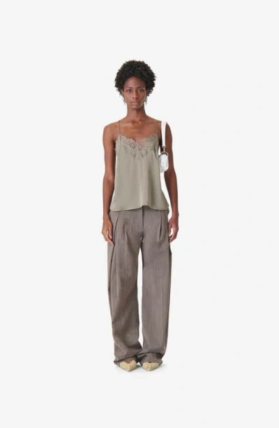 Iro Newin Lace-trim Camisole In Green