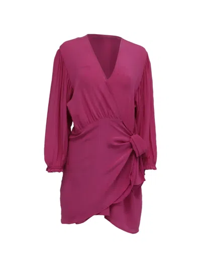 Pre-owned Iro Nirvana Wrap Mini Dress In Pink