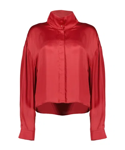 Iro Nocciola High Neck Top In Red