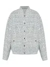 Iro Noemy Tweed Buttoned Jacket In Gray