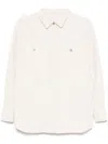 Iro Cotton Shirt With Long Sleeves And Collar In Beige