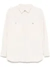 Iro Cotton Shirt With Long Sleeves And Collar In Beige