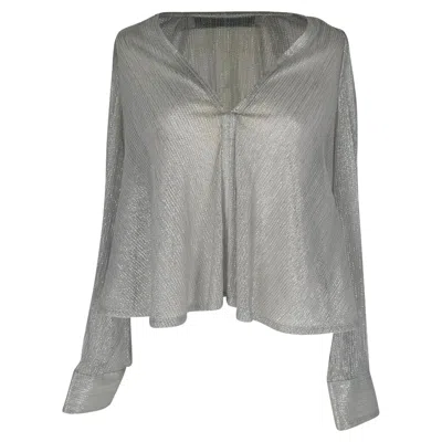 Pre-owned Iro Noumea Blouse In Metallic Silver Polyester