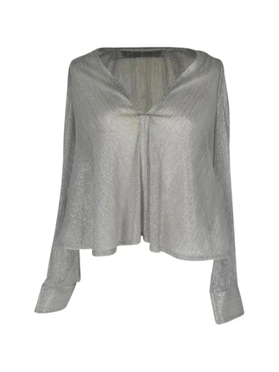 Pre-owned Iro Noumea V-neck Blouse In Silver