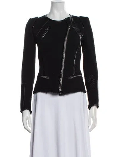Pre-owned Iro Nylon Biker Jacket In Black