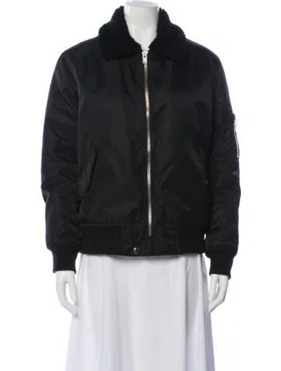 Pre-owned Iro Nylon Bomber Jacket In Black
