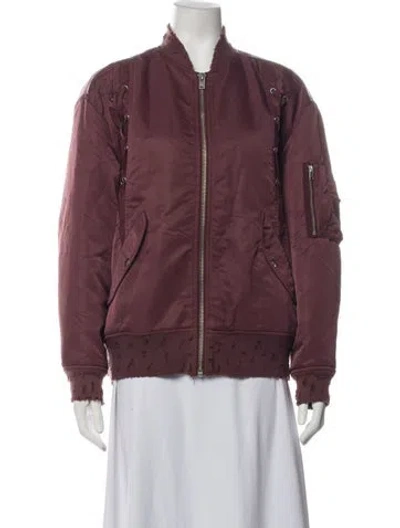 Pre-owned Iro Nylon Coat In Burgundy