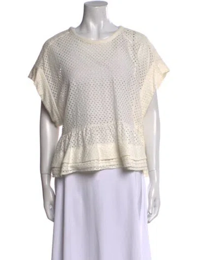 Pre-owned Iro Nylon Crew Neck Sweatshirt In White