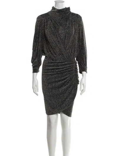Pre-owned Iro Nylon Mini Dress In Black/metallic