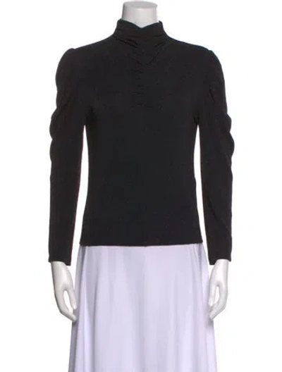 Pre-owned Iro Nylon Turtleneck Top In Black/metallic