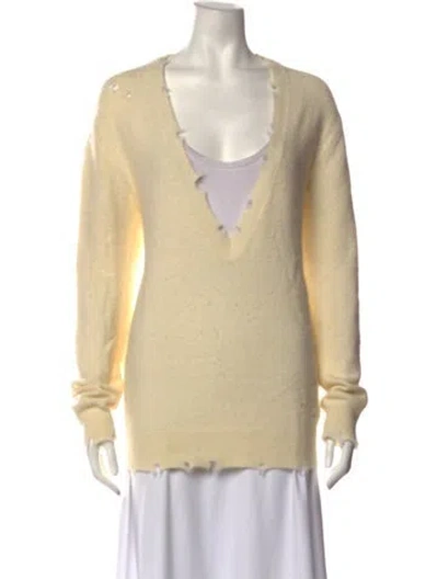 Pre-owned Iro Nylon V-neck Sweater In Neutrals