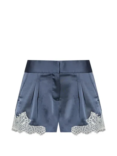 Iro Nyna Lace-trim Shorts In Blue