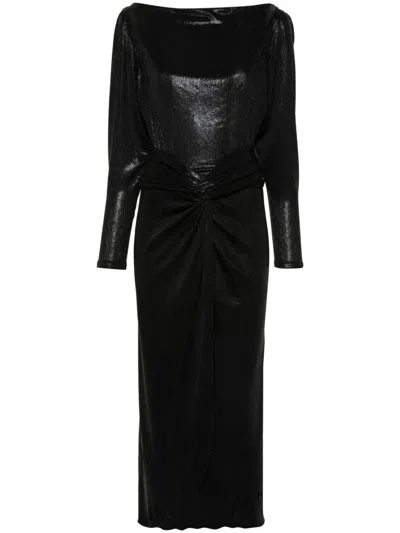 Iro Oceanna Midi Dress In Black