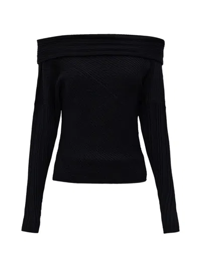 Iro Off-shoulder Sweater In Black