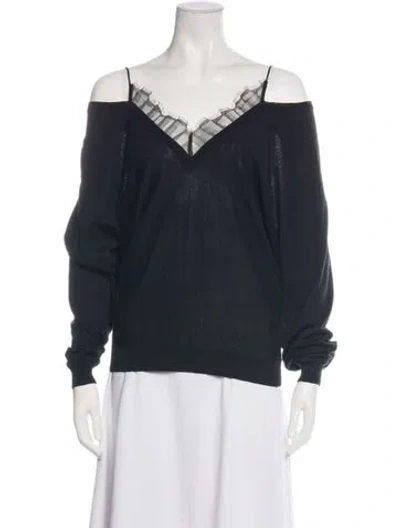 Pre-owned Iro Off-the-shoulder Long Sleeve Top W/ Tags In Blue