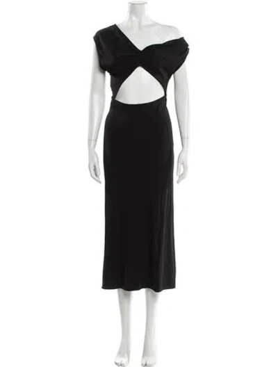 Pre-owned Iro Off-the-shoulder Midi Length Dress In Gray