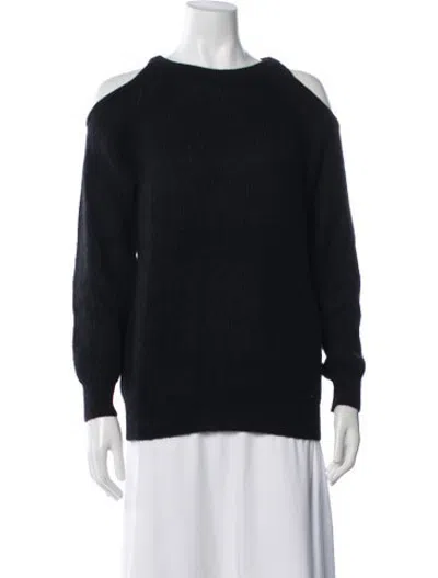 Pre-owned Iro Off-the-shoulder Sweater In Black/blue