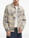 Iro Oliver Button-up Patterned Jacket In Neutral