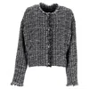 Iro Oluna Tweed Buttoned Jacket In Black Acrylic In Black