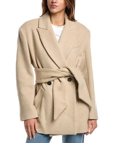 Iro Oneria Wool Coat In Brown